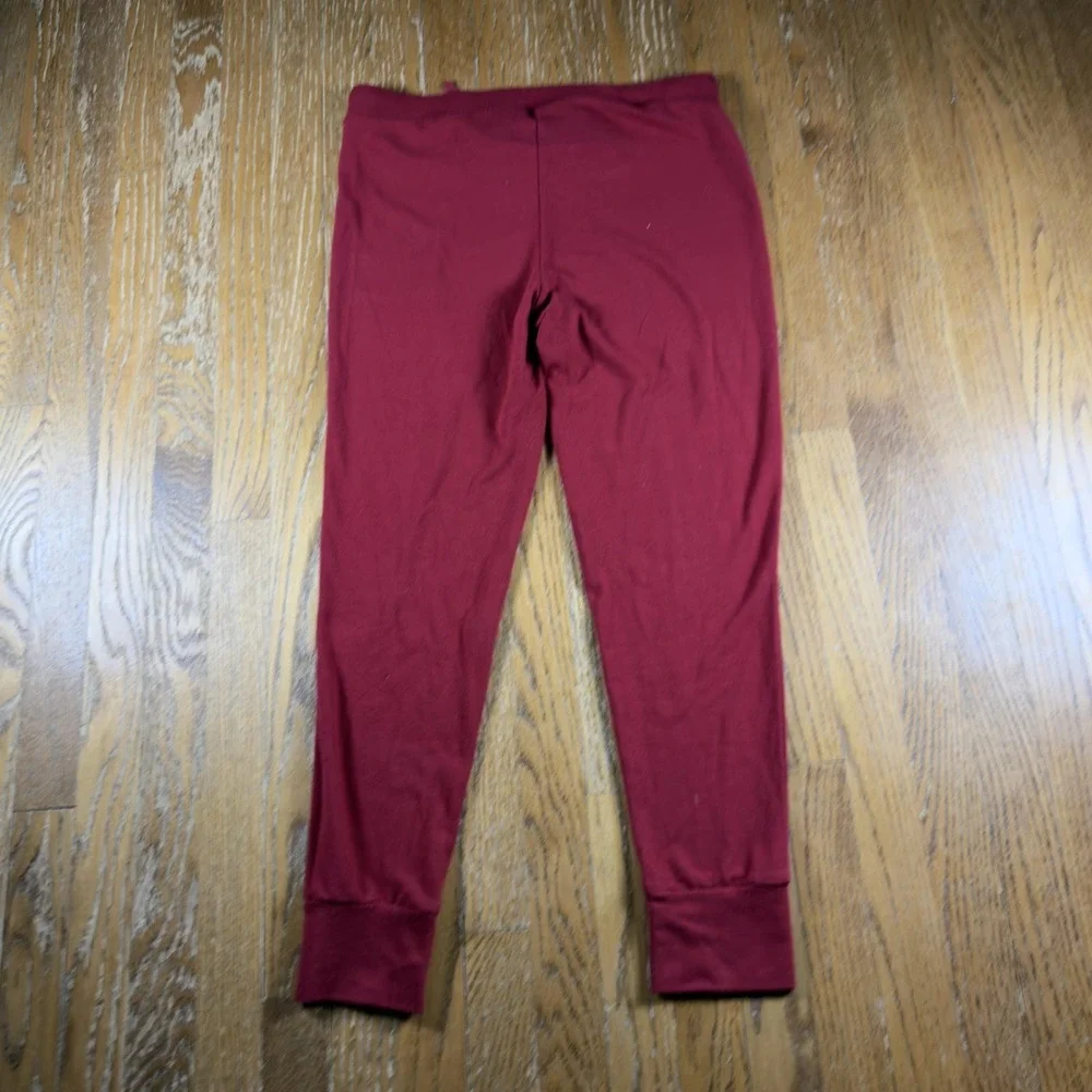 Banana Republic‎ Lounge Pants Mens Medium Red Knit Cuffed Jogger Elastic Waist